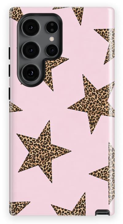 DripCase Hoesje Samsung Galaxy S24 Ultra | Sterren Design | Magnetisch Opladen | 2-in-1 Ontwerp | Stars Backcover Wild Pink