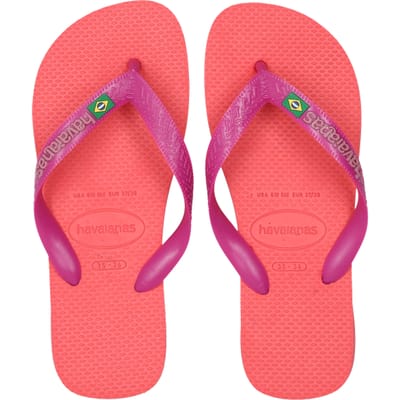 Havaianas Brasil Logo Slippers en Sandalen Dames - Roze - Maat 43/33 - Plastic