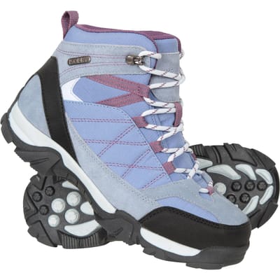 Mountain Warehouse Kinder/kleuterpad suède wandelschoenen (Lila)