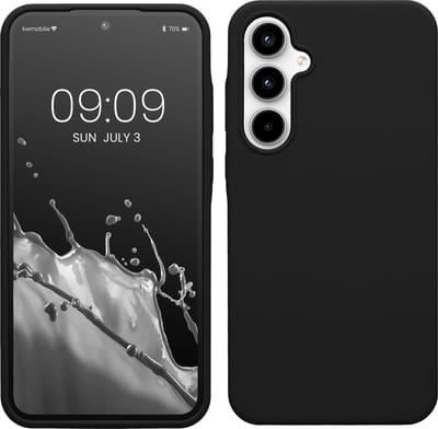 kwmobile telefoonhoesje geschikt voor Samsung Galaxy A35 - Hoesje met siliconen coating - Smartphone case in zwart