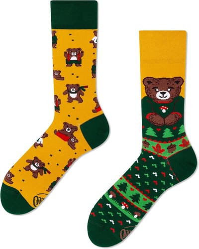 Many Mornings unisex sokken - Autumn Teddy - Unisex - Maat: 35 - 38
