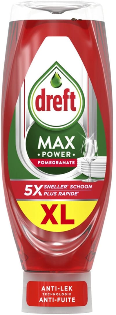 Dreft - Max Power Afwasmiddel Granaatappel - 8 x 730 ml - Voordeelverpakking