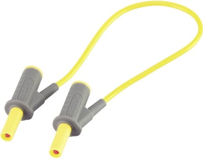 VOLTCRAFT MSB-501 Veiligheidsmeetsnoer Banaanstekker 4 mm Banaanstekker 4 mm 25.00 cm Geel 1 stuk(s)
