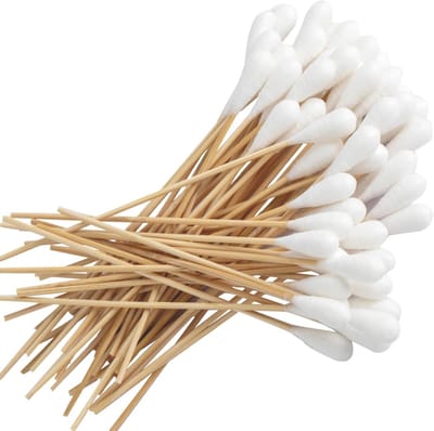 Stuks Wattenstaafjes 20 cm Ronde Katoenen Kop Schoonmaak Hobby Cosmetisch 60stuks