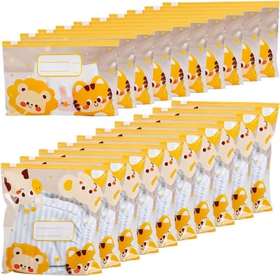 Babykleding Opbergzakken - Baby Organizer - Babykleding Opbergen - Cartoon Ontwerp - 10 Maten - Transparant