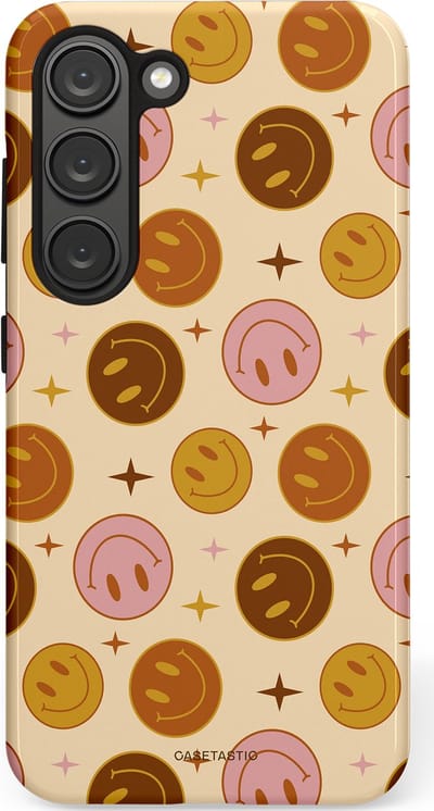 Casetastic Hoesje Geschikt voor Samsung S23 - Stijlvolle Beschermende Duo-layer Case - Geluk
