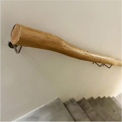 Houten Leuning - Trapleuning - Veilig Traplopen - Massief Hout - 450cm - Houtkleur