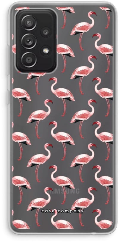 Case Company® - Hoesje geschikt voor Samsung Galaxy A52s 5G hoesje - Flamingo - Soft Cover Telefoonhoesje - Bescherming aan alle Kanten en Schermrand