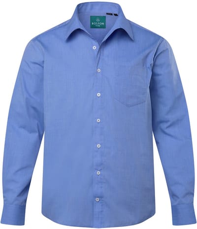 Boston Park - Heren - Zakelijk overhemd lange mouwen EasyCare Vario-kraag - Lichtblauw - Maat 8XL