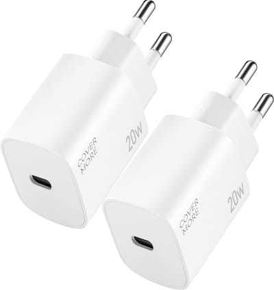 20w usb C adapter - Snellader - 2 stuks - 20 watt vermogen - Power delivery - Snelladen - Voor smartphone, tablet - Wit