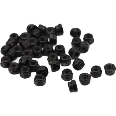 40Pcs Écrou de blocage de roue RC Fer M2.5 Jeu d'accessoires hexagonaux Kit pour voiture d'escalade Traxxas 1 18 Black noir