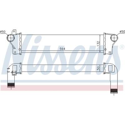 Lage-temperatuurRadiator, laadluchtRadiator NISSENS 961425