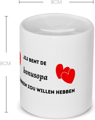 Akyol - jij bent de bonusopa die iedereen zou willen hebben Spaarpot - Opa - geweldige opa - liefste bonusopa - verjaardag - cadeau - kado - bedankje - geschenk - 350 ML inhoud