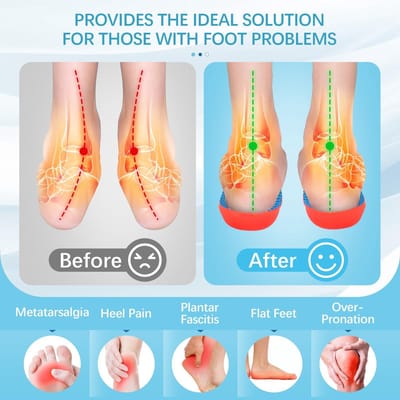 Dailygoods- Inlegzolen met voetboogondersteuning - 2 paar inlegzolen - Orthopedische inlegzolen - Inlegzolen voor heren - Verlichting van voetpijn - Geschikt voor platvoeten - Orthopedische Zolen