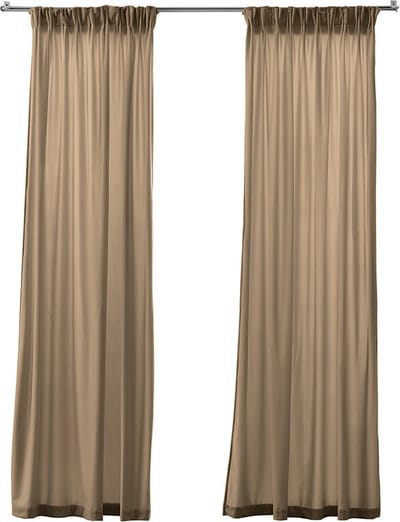 Larson - Velvet Gordijnen - 1.4m x 2.5m - Haken - Taupe
