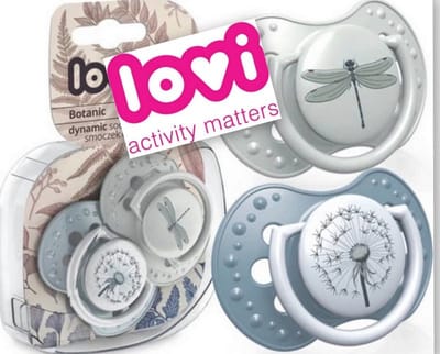 Lovi Botanic Boy fopspenen 2 st. set, 0-3 maanden