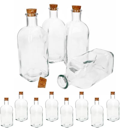 Set van 12 Vivalto flessen 500ml met kurk 79886