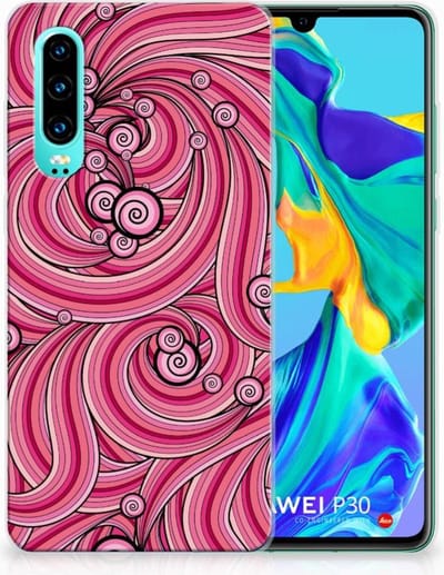 Huawei P30 Hoesje maken Swirl Pink