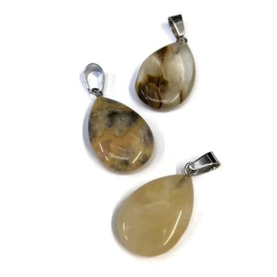 Aramat Jewels | Hangers | Natuursteen Druppel Hanger | | | |20mm | Staal | Volwassenen | Verkleurd niet