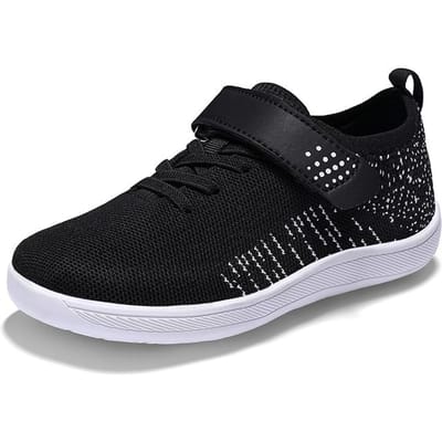 Nieuwe Kinderschoenen Blotevoetenschoenen Lichtgewicht Sportschoenen Ademend Brede Teen Minimalistische Sneakers Zacht Breisel Meisjes Jongens Casual Schoenen 37 zwart witte kleur