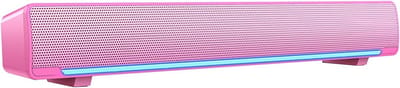 Soundbar PC - Mini speaker - Film en muziek - 3D stereo geluid - 32 cm - Roze