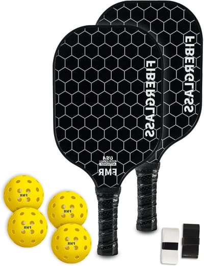 Pickleball Paddles Set - Pickleball Rackets - Sporten Buiten - USAPA Goedgekeurd - Set van 2 - Zwart
