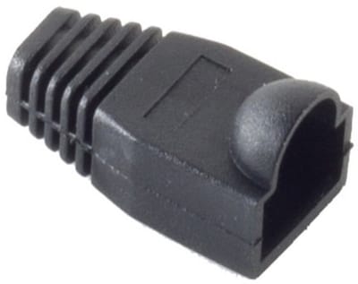 RJ45 netwerkplug huls | kabel tot 6,3mm | 1 stuk | zwart