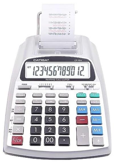 Nieuwe printercalculator met papierrol en 10 toetsen voor thuiskantoor en financiële boekhouding