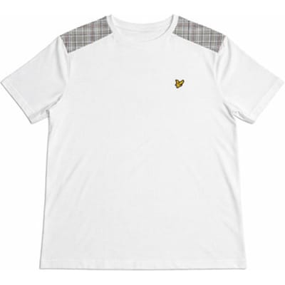 T-shirt Korte Mouw Lyle &amp; Scott Check Panelled T-Shirt White