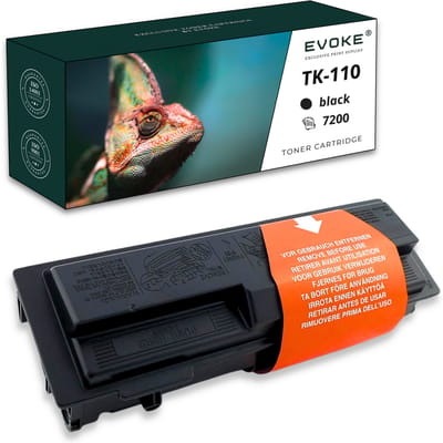 Evoke Compatibele Toner voor Kyocera Tk 110 Tk-110 Tk110 Zwart 7200 Pagina's Fs-720 820 920 1016 1116