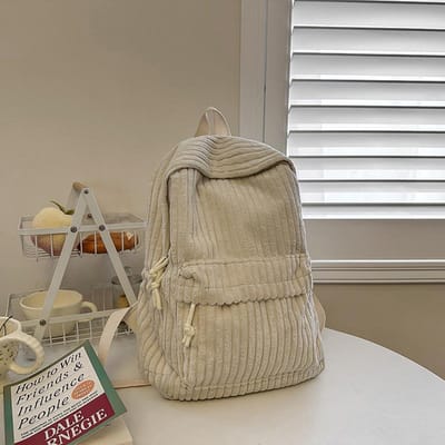 Nieuwe Modieuze en Eenvoudige Schooltas voor Leerlingen van de Brugklas en Bovenbouw met Velours Grote Capaciteit Veelzijdige Rugzak Reisrugzak .