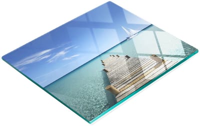 Multifunctionele decoratieve glazen snijplank voor in de keuken, houten plank 60x52 cm
