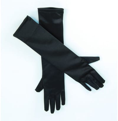 Gala/glamour verkleedkleding handschoenen - lang - zwart - voor dames - polyester