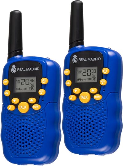Real Madrid Walkie-talkies - Voor Kinderen - Max 6 Km bereik - Blauw