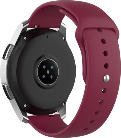 Strap-it Smartwatch bandje 20mm - horlogebandje sport geschikt voor Samsung Galaxy Watch 42mm / Galaxy Watch 3 41mm / Galaxy Watch Active / Active2 40 & 44mm / Gear Sport - Polar Ignite / 2 / 3 / Unite / Pacer - bordeaux