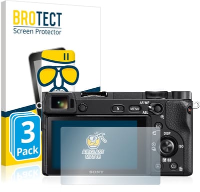 BROTECT - Screenprotector voor Sony Alpha 6300 - Folie Beschermfolie Beschermglas matte (3 Stuks)