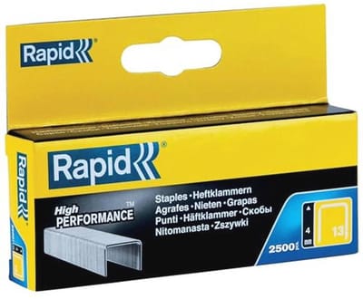 Werktacker Nietjes, Type 13, 4mm, 2500 Stuks, Dunne Draad Nietjes voor Hout en Canvas