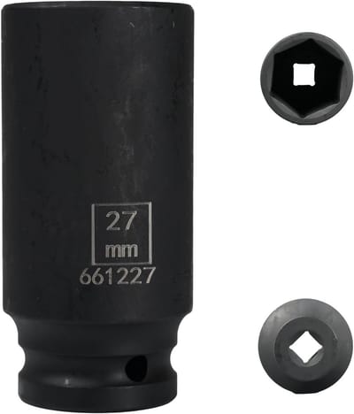 Steeksleutel 27 mm - Dopsleutel - Moeren Aandraaien - Chroom-molybdeen staal - 1/2 inch - Zilverkleurig