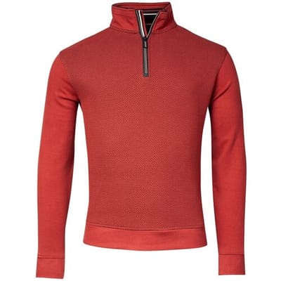 Baileys Trui Sweat Front Two-Tone Honeycomb Doubleface Interlock Stone Red / male