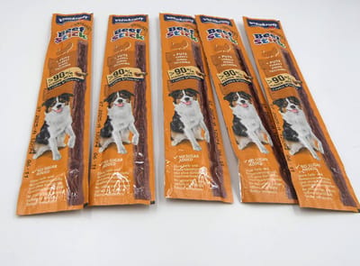 5 X VITAKRAFT beef stick kalkoen meer dan 90% vlees + extra vitamines geen suiker toegevoegd 5 x 12 g