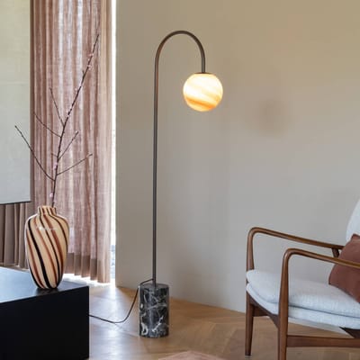 it's about RoMi Vloerlamp Tivoli - Bruin - 20x42x163cm - Modern - Staande lampen voor Woonkamer - Slaapkamer
