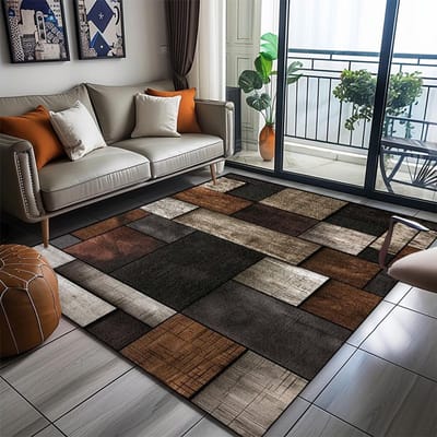 Modern Geometrisch Tapijt Woonkamer Abstracte Decoratie Huis Sofa Wasbaar Groot Formaat Vloerkleden Slaapkamer Garderobe Antislip Vloermatten 60*90cm gray
