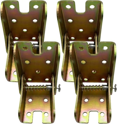 Vouwbaar Scharnier - Opvouwbare Steunbeugel - Ruimte Besparen - Vergrendelbaar met Veer - 6.5 x 6 x 4.5 cm - Goud