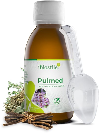 Biostile – Pulmed – Kruidensiroop met Salie – Tijm en zoethoutwortel voor de Luchtwegen – 120 ml