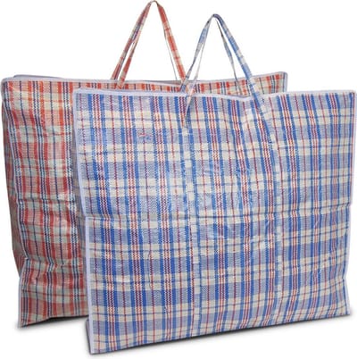 XXL Shopper - Big Shopper Extra Groot - Grote Boodschappentas - Reistas XXL - Opbergtas - Set van 2 -Mix kleuren