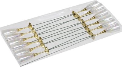 Kerststukje instekertjes - 12x - goud - champagneglazen - 7,5 cm - Bruiloft decoratie
