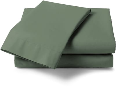 Heckettlane Laken Elementi - Onderlaken 160x290 cm - Bedlaken van 100% Katoen-Satijn - Groen