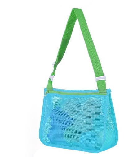 Opbergtas voor het strand kinderen– Opengewerkt schelpentasje – Reistas voor het strand – Transparante nettas – Strandtas van gaas – Zwemtas voor de zomer – Opvouwbare geweven tas – Ontworpen voor het opbergen schelpen, strandspeelgoed – 21x25x8cm