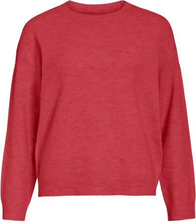 Vila Trui Viliga L/s O-neck Knit Top - Noos 14113016 Hibiscus/melange Dames Maat - XS
