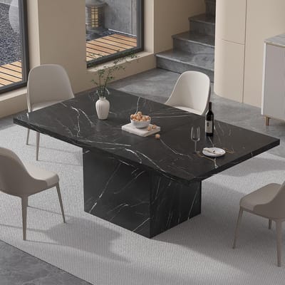 Eettafel 180x80 cm Rechthoekig 6-8 Personen Industriële Keukentafel Eetkamertafel Vintage Bruin Zwart - Vermissen